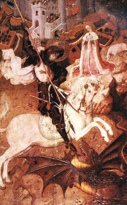 MARTORELL, Bernat (Bernardo) Saint George Killing the Dragon Spain oil painting art